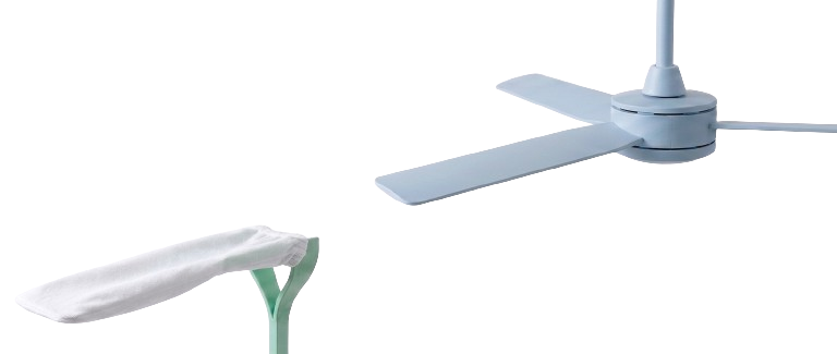 EveryNook Fan Sleeve fitted to a ceiling fan blade